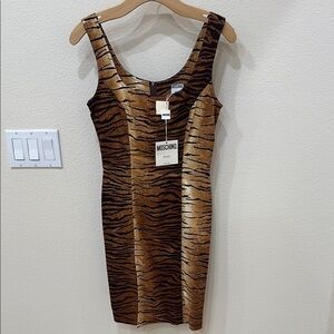 ⭐️Moschino Jeans 1990s vintage animal print Dress—GORGEOUS! New With Tags-Size 6